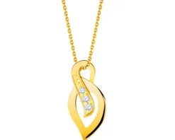 Złota zawieszka z cyrkoniami