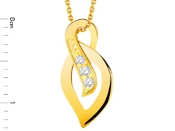 Złota zawieszka z cyrkoniami