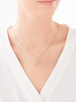 Złota zawieszka z cyrkoniami - drzewko