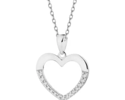 Złota zawieszka z cyrkoniami - serce