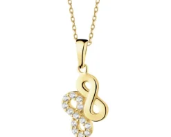 Złota zawieszka z cyrkoniami - nieskończoności