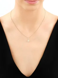 Złota zawieszka z cyrkoniami - nieskończoności