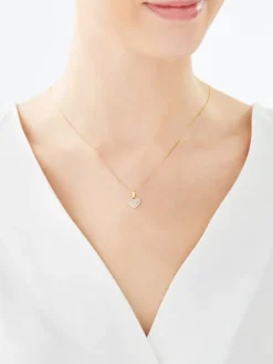 Złota zawieszka z cyrkoniami -  serce