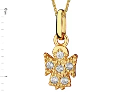 Złota zawieszka z cyrkoniami – aniołek