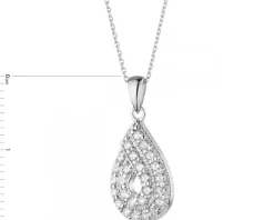 Złota zawieszka z cyrkoniami