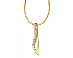 Złota zawieszka z cyrkoniami