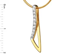 Złota zawieszka z cyrkoniami