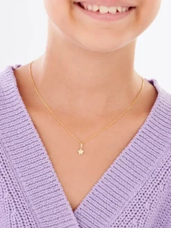 Złota zawieszka z cyrkoniami - gwiazda