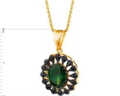 Złota zawieszka z cyrkoniami