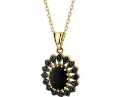 Złota zawieszka z cyrkoniami