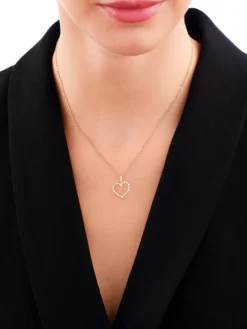 Złota zawieszka z cyrkoniami - serce