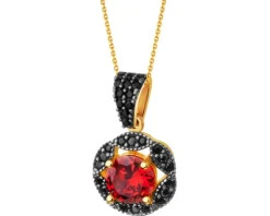 Złota zawieszka z cyrkoniami