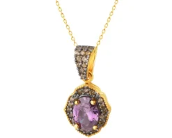 Złota zawieszka z cyrkoniami