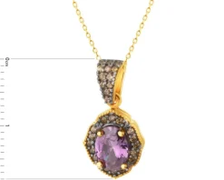 Złota zawieszka z cyrkoniami