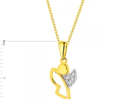Złota zawieszka z cyrkoniami -aniołek