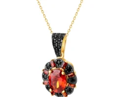 Złota zawieszka z cyrkoniami