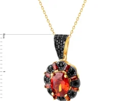 Złota zawieszka z cyrkoniami