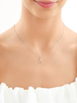 Złota zawieszka z cyrkoniami - litera A