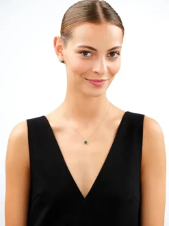 Złota zawieszka z cyrkoniami