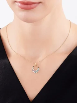 Złota zawieszka z cyrkoniami - koło