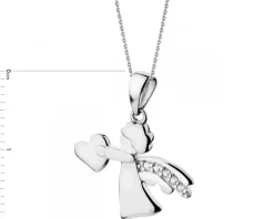 Złota zawieszka z cyrkoniami - aniołek