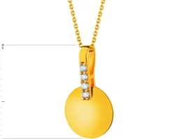 Złota zawieszka z cyrkoniami