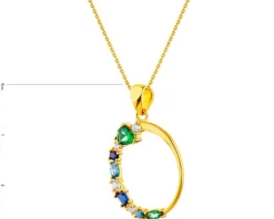 Złota zawieszka z cyrkoniami