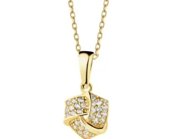 Złota zawieszka z cyrkoniami