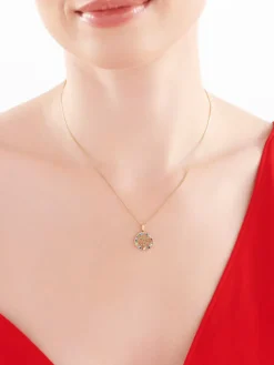 Złota zawieszka z cyrkoniami - drzewko