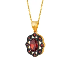 Złota zawieszka z cyrkoniami