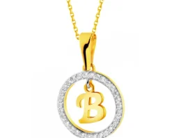 Złota zawieszka z cyrkoniami