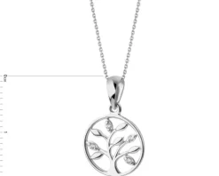 Złota zawieszka z cyrkoniami - drzewko