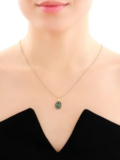 Złota zawieszka z cyrkoniami