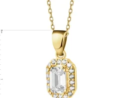 Złota zawieszka z cyrkoniami