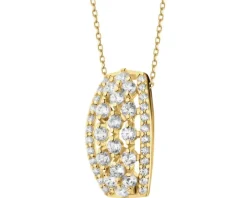 Złota zawieszka z cyrkoniami