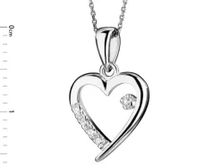 Złota zawieszka z cyrkoniami - serce