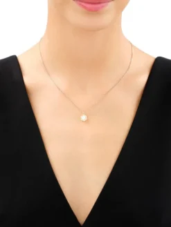 Złota zawieszka z cyrkoniami