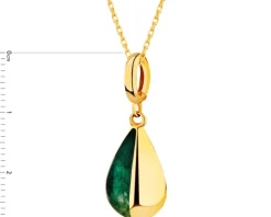 Złota zawieszka z emalią