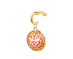 Złota zawieszka z emalią