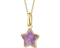 Złota zawieszka z emalią - gwiazda