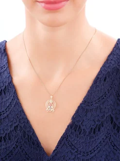 Złota zawieszka z emalią - joga