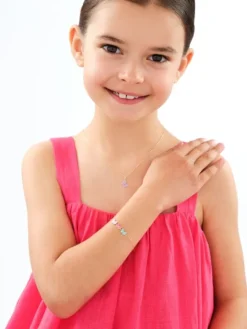 Złota zawieszka z emalią - motyl