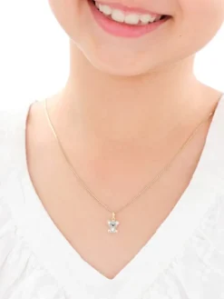 Złota zawieszka z emalią - miś koala