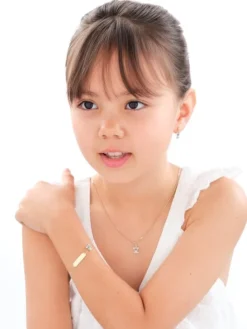 Złota zawieszka z emalią - miś koala