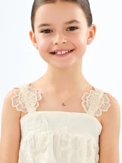 Złota zawieszka z emalią - motyl