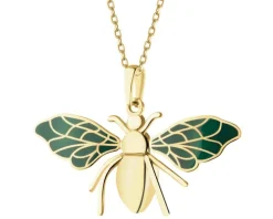 Złota zawieszka z emalią - owad