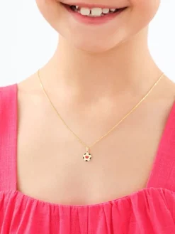 Złota zawieszka z emalią - piłka nożna