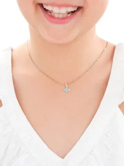 Złota zawieszka z emalią - ryba