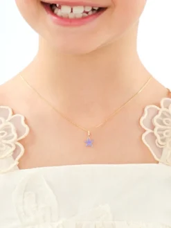 Złota zawieszka z emalią - rozgwiazda