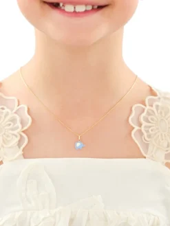 Złota zawieszka z emalią - słoń